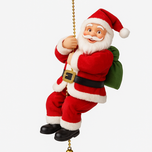 Figura Navideña Animada en Cadena Dorada