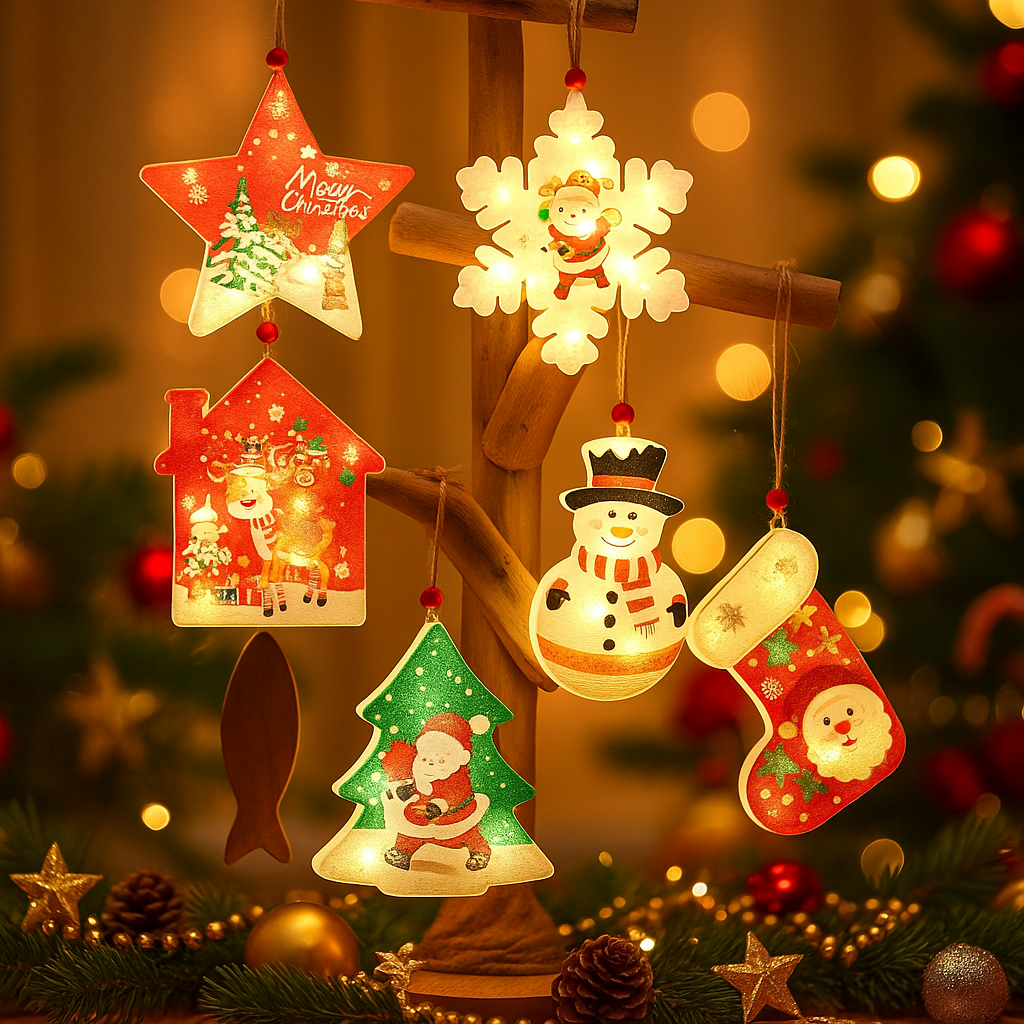 Pack de 6 Luces Navideñas con Diseños Únicos