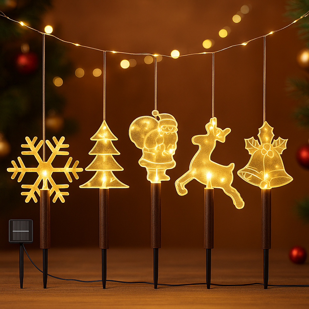 Luces solares de Navidad para paisajes