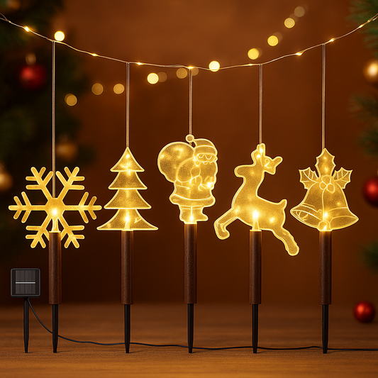 Luces solares de Navidad para paisajes