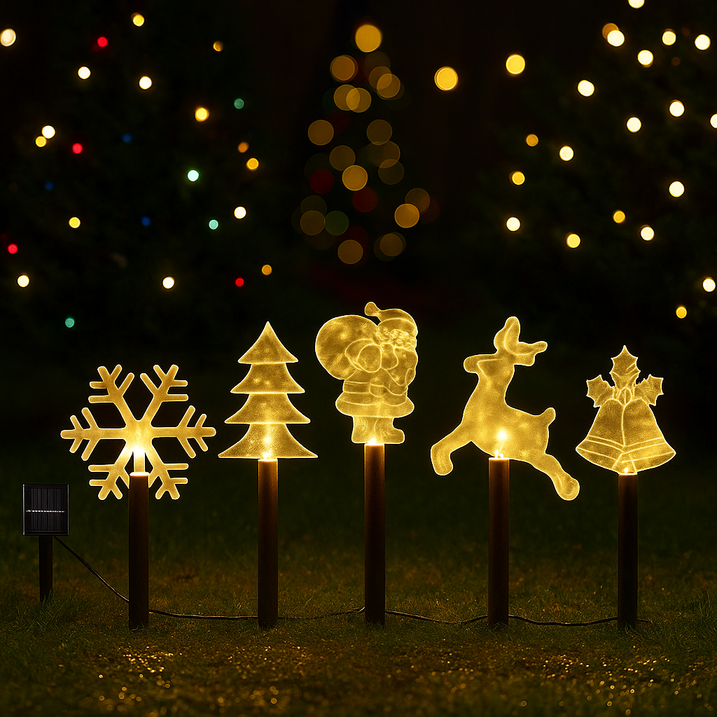 Luces solares de Navidad para paisajes