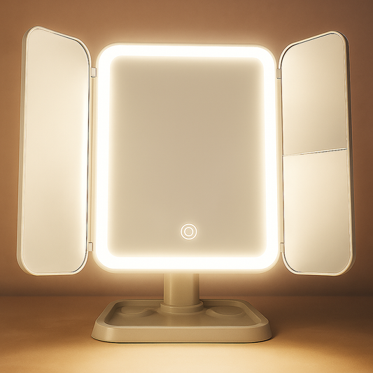 Espejo Plegable con Luz Led